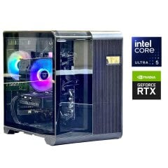 Игровой ПК 1stPlayer RT5 Black Tower / Intel Core Ultra 5 225F (10 ядер по 3.3 - 4.9 GHz) / 32 GB DDR5 / 1000 GB SSD M.2 / nVidia GeForce RTX 5060, 8 GB GDDR7, 128-bit / 650W / Win 11