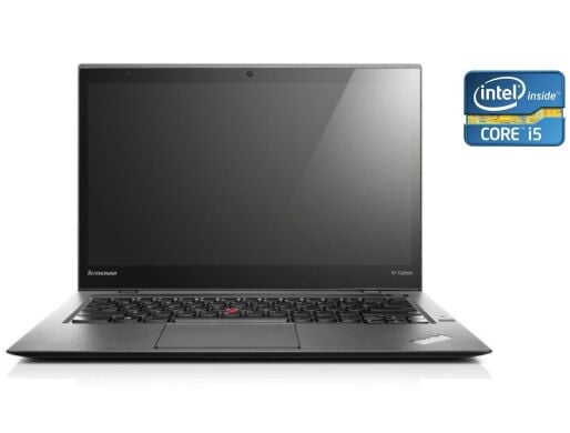 Ультрабук Б-клас Lenovo ThinkPad X1 Carbon / 14" (2560x1440) IPS / Intel Core i5-4300U (2 (4) ядра по 1.9 - 2.9 GHz) / 8 GB DDR3 / 256 GB SSD / Intel HD Graphics 4400 / WebCam / Win 10 Pro