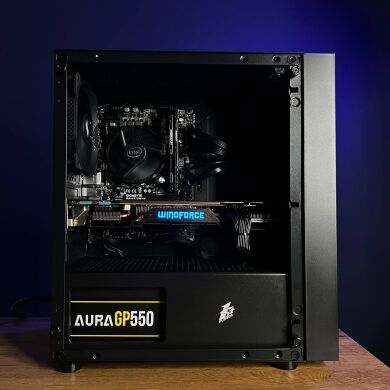 Ігровий ПК 1stPlayer B5-M-BK-3F Black Tower / Intel Core i5-7400 (4 ядра по 3.0 - 3.5 GHz) / 16 GB DDR4 / 128 GB SSD + 500 GB HDD / nVidia GeForce GTX 970, 4 GB GDDR5, 256-bit / 550W