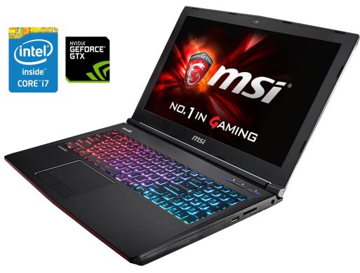 Ігровий ноутбук MSI GE62 2QF Apache Pro / 15.6" (1920x1080) IPS / Intel Core i7-5700HQ (4 (8) ядра по 2.7 - 3.5 GHz) / 16 GB DDR3 / 128 GB SSD + 1000 GB HDD / nVidia GeForce GTX 970M, 3 GB GDDR5, 192-bit / WebCam / DVD-ROM / Win 10 Home