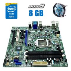 Комплект: Материнська плата Dell Optiplex 7010 MT NEW + Intel Xeon E3-1240 v2 (4 (8) ядера по 3.4 - 3.8 GHz) (аналог Intel Core i7-3770) + 8 GB DDR3 + Кулер Vinga Q4 NEW