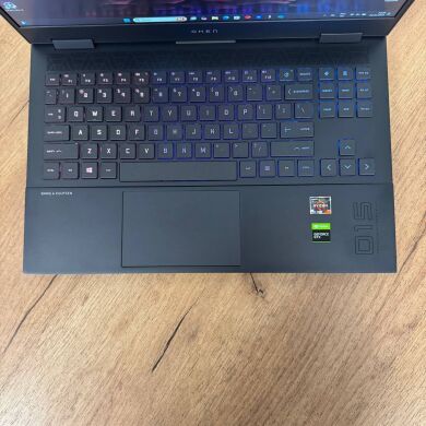 Игровой ноутбук HP Omen 15-en0023dx / 15.6" (1920x1080) IPS / AMD Ryzen 7 4800H (8 (16) ядер по 2.9 - 4.2 GHz) / 16 GB DDR4 / 1000 GB SSD / nVidia GeForce GTX 1660 Ti, 6 GB GDDR6, 192-bit / WebCam