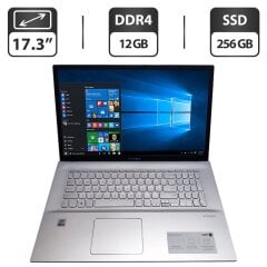 Ноутбук Asus Vivobook 17 X712JA / 17.3" (1600x900) TN / Intel Core i5-1035G1 (4 (8) ядра по 1.0 - 3.6 GHz) / 12 GB DDR4 / 256 GB SSD / Intel UHD Graphics / WebCam