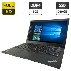 Ультрабук Lenovo ThinkPad T490s / 14" (1920x1080) IPS / Intel Core i7-8665U (4 (8) ядра по 1.9 - 4.8 GHz) / 8 GB DDR4 / 240 GB SSD M.2 / Intel UHD Graphics / WebCam