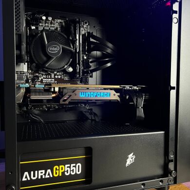 Ігровий ПК 1stPlayer B5-M-BK-3F Black Tower / Intel Core i5-7400 (4 ядра по 3.0 - 3.5 GHz) / 16 GB DDR4 / 128 GB SSD + 500 GB HDD / nVidia GeForce GTX 970, 4 GB GDDR5, 256-bit / 550W