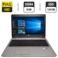 Ноутбук Б-клас HP ProBook 650 G2 / 15.6" (1920x1080) TN / Intel Core i5-6300U (2 (4) ядра по 2.4 - 3.0 GHz) / 8 GB DDR4 / 120 GB SSD / Intel HD Graphics 520 / WebCam / HDMI / Windows 10 Pro