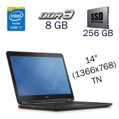 Ультрабук Dell Latitude E7450 / 14" (1366x768) TN / Intel Core i7-5600U (2 (4) ядра по 2.6 - 3.2 GHz) / 8 GB DDR3 / 256 GB SSD / Intel HD Graphics 5500 / WebCam