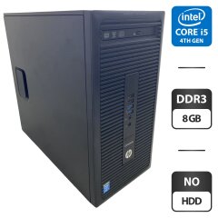 Компьютер HP EliteDesk 700 G1 Tower / Intel Core i5-4590 (4 ядра по 3.0 - 3.7 GHz) / 8 GB DDR3 / NO HDD / Intel HD Graphics 4600 / DVD-ROM