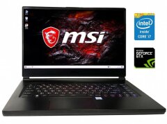 Игровой ноутбук MSI GS65 Stealth Thin 8RE / 15.6" (1920x1080) IPS / Intel Core i7-8750H (6 (12) ядра по 2.2 - 4.1 GHz) / 16 GB DDR4 / 480 GB SSD / nVidia GeForce GTX 1060, 6 GB GDDR5, 192-bit / WebCam