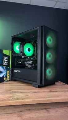 Збірка під замовлення: ігровий ПК Montech Air 100 ARGB Tower / AMD Ryzen 5 5500 (6 (12) ядер по 3.6 - 4.2 GHz) / 16 GB DDR4 / 1000 GB SSD M.2 / nVidia GeForce RTX 3060 Ti, 8 GB GDDR6, 256-bit / 650W