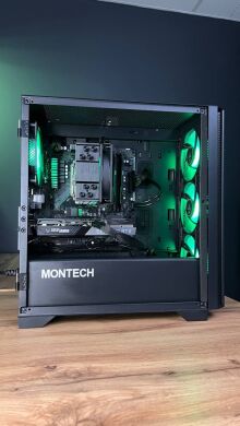 Збірка під замовлення: ігровий ПК Montech Air 100 ARGB Tower / AMD Ryzen 5 5500 (6 (12) ядер по 3.6 - 4.2 GHz) / 16 GB DDR4 / 1000 GB SSD M.2 / nVidia GeForce RTX 3060 Ti, 8 GB GDDR6, 256-bit / 650W