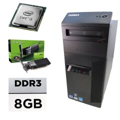 Ігровий ПК Lenovo M82 Tower / Intel Core i3-3220 (2 (4) ядра по 3.3 GHz) / 8 GB DDR3 / 320 GB HDD / nVidia GeForce GT 1030, 2 GB GDDR5, 64-bit NEW / DVD-ROM 