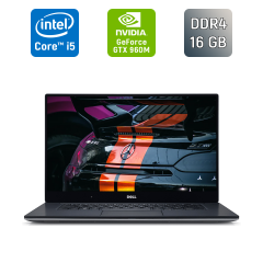 Ігровий ноутбук Б-клас Dell XPS 15 9550 / 15.6" (1920x1080) IPS / Intel Core i5-6300HQ (4 ядра по 2.3 - 3.2 GHz) / 16 GB DDR4 / 512 GB SSD / nVidia GeForce GTX 960M, 2 GB GDDR5, 128-bit / HDMI