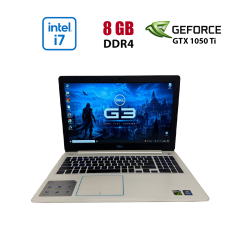 Игровой ноутбук Dell G3 3579 / 15.6" (1920x1080) IPS / Intel Core i7-8750H (6 (12) ядра по 2.2 - 4.1 GHz) / 8 GB DDR4 / 120 GB SSD + 1000 GB HDD / nVidia GeForce GTX 1050 Ti, 4 GB GDDR5, 128-bit / WebCam