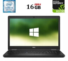 Ігровий ноутбук Б-клас Dell Latitude 5591 / 15.6" (1920x1080) IPS / Intel Core i5-8400H (4 (8) ядра по 2.5 - 4.2 GHz) / 16 GB DDR4 / 240 GB SSD / nVidia GeForce MX130, 2 GB GDDR5, 64-bit / WebCam