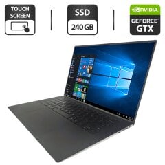 Игровой ноутбук Dell XPS 15 9500 / 15.6" (3840x2400) IPS Touch / Intel Core i7-10750H (6 (12) ядра по 2.6 - 5.0 GHz) / 16 GB DDR4 / 240 GB SSD / nVidia GeForce GTX 1650 Ti, 4 GB GDDR6, 128-bit / WebCam