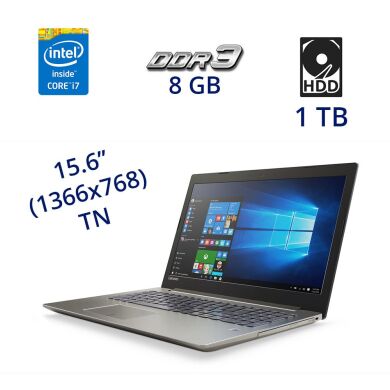 Игровой ноутбук Lenovo 520-15IKB / 15.6" (1366х768) TN / Intel Core i7-7500U (2 (4) ядра по 2.7 - 3.5 GHz) / 8 GB DDR3 / 1 TB HDD / nVidia GeForce 940MX, 2 GB DDR3, 64-bit / WebCam / DVD-RW Игровой ноутбук Lenovo 520-15IKB / 15.6" (1366х768) TN / Intel Core i7-7500U (2 (4) ядра по 2.7 - 3.5 GHz) / 8 GB DDR3 / 1 TB HDD / nVidia GeForce 940MX, 2 GB DDR3, 64-bit / WebCam / DVD-RW