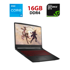 Игровой ноутбук MSI GF66 Katana 12UE-896NEU / 15.6" (1920x1080) IPS / Intel Core i5-12450H (8 (12) ядер по 3.3 - 4.4 GHz) / 16 GB DDR4 / 480 GB SSD / nVidia GeForce RTX 3060, 6 GB GDDR6, 192-bit / WebCam