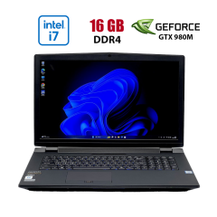 Ігровий ноутбук Sager X95 P770DM / 17.3" (1920x1200) IPS / Intel Core i7-6700K (4 (8) ядер по 4.00 - 4.2 GHz) / 16 GB DDR4 / 480 GB SSD / nVidia GeForce GTX 980M, 8 GB GDDR5, 256-bit / WebCam