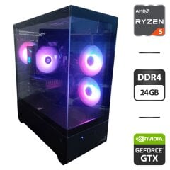 Игровой ПК AeroCool P500D Digi Tower / AMD Ryzen 5 3600 (6 (12) ядер по 3.6 - 4.2 GHz) / 24 GB DDR4 / 250 GB SSD M.2 + 512 GB SSD / nVidia GeForce GTX 1660 Super, 6 GB GDDR6, 192-bit / 500W