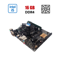 Комплект: материнская плата Asus H110M-K / Intel Core i5-7400 (4 ядра по 3.0 - 3.5 GHz) / 16 GB DDR4 / Intel HD Graphics 630 / Socket LGA1151 / Кулер