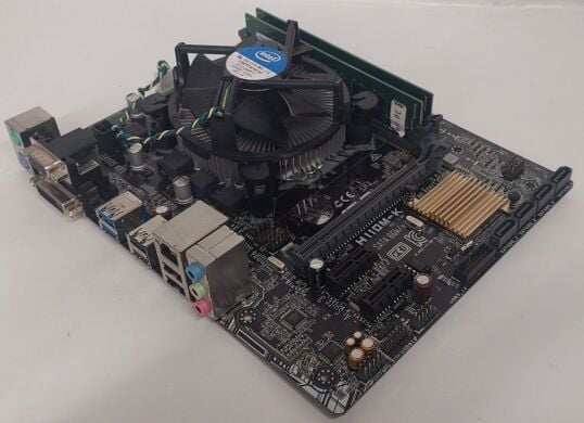 Комплект: материнская плата Asus H110M-K / Intel Core i5-7400 (4 ядра по 3.0 - 3.5 GHz) / 16 GB DDR4 / Intel HD Graphics 630 / Socket LGA1151 / Кулер