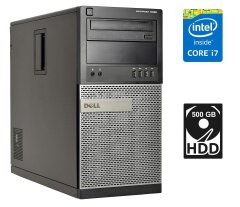 Комп'ютер Dell OptiPlex 9020 Tower / Intel Core i7-4790 (4 (8) ядра по 3.6 - 4.0 GHz) / 4 GB DDR3 / 500 GB HDD / Intel HD Graphics 4600 / DVD-RW / DisplayPort