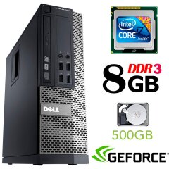 Комп'ютер Dell Optiplex 990 SFF / Intel Core i7-2600 (4 (8) ядра по 3.4 - 3.8 GHz) / 8 GB DDR3 / 500 GB HDD / GeForce GT 630 2GB