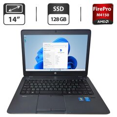 Мобильная рабочая станция Б-класс HP ZBook 14 G2 / 14" (1366x768) TN / Intel Core i5-5200U (2 (4) ядра по 2.2 - 2.7 GHz) / 8 GB DDR3 / 128 GB SSD / AMD FirePro M4150, 1 GB GDDR5, 128-bit / WebCam