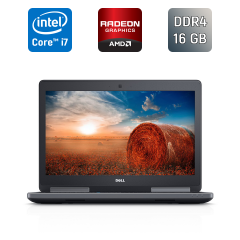 Мобильная рабочая станция Dell Precision 7510 / 15.6" (1920x1080) IPS / Intel Core i7-6820HQ (4 (8) ядра по 2.7 - 3.6 GHz) / 16 GB DDR4 / 250 GB SSD / AMD Radeon R9 M375X, 2 GB, GDDR5, 128-bit / WebCam / TouchID