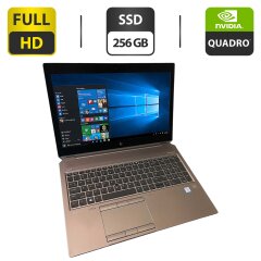 Мобільна робоча станція HP ZBook 15 G6 / 15.6" (1920x1080) IPS / Intel Xeon E-2286M (8 (16) ядер по 2.4 - 5.0 GHz) / 16 GB DDR4 / 256 GB SSD / nVidia Quadro RTX 3000, 6 GB GDDR6, 192-bit / WebCam