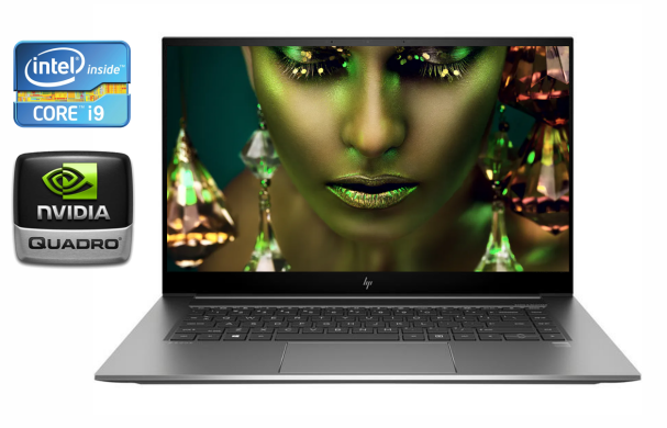 Мобільна робоча станція HP zBook Studio G7 / 15.6" (1920x1080) IPS / Intel Core i9-10885H (8 (16) ядер по 2.4 - 5.3 GHz) / 32 GB DDR4 / 512 GB SSD / nVidia Quadro RTX 3000, 6 GB GDDR6, 192-bit / Fingerprint / WebCam / Windows 10 Мобільна робоча станція HP zBook Studio G7 / 15.6" (1920x1080) IPS / Intel Core i9-10885H (8 (16) ядер по 2.4 - 5.3 GHz) / 32 GB DDR4 / 512 GB SSD / nVidia Quadro RTX 3000, 6 GB GDDR6, 192-bit / Fingerprint / WebCam / Windows 10