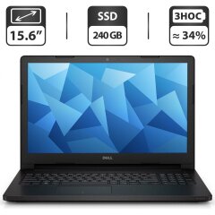 Ноутбук Б-класс Dell Latitude 3560 / 15.6" (1366x768) TN / Intel Core i3-5005U (2 (4) ядра по 2.0 GHz) / 4 GB DDR3 / 240 GB SSD / Intel HD Graphics 5500 / WebCam / HDMI / Windows 10 Pro