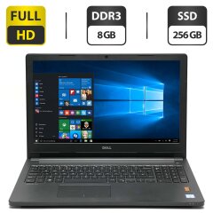 Ноутбук Б-класс Dell Latitude 3570 / 15.6" (1920x1080) TN / Intel Core i5-6200U (2 (4) ядра по 2.3 - 2.8 GHz) / 8 GB DDR3 / 256 GB SSD / Intel HD Graphics 520 / WebCam