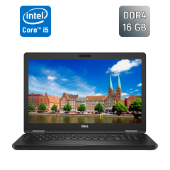 Ноутбук Dell Latitude 5580 / 15.6" (1920x1080) IPS / Intel Core i5-7300U (2 (4) ядра по 2.6 - 3.5 GHz) / 16 GB DDR4 / 480 GB SSD / Intel HD Graphics 620 / WebCam / HDMI / Windows 10