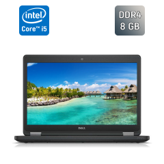 Ноутбук Dell Latitude E5470 / 14" (1920x1080) IPS / Intel Core i5-6300U (2 (4) ядра по 2.4 - 3.0 GHz) / 8 GB DDR4 / 256 GB SSD / Intel HD Graphics 520 / WebCam / Windows 10