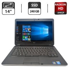 Ноутбук Dell Latitude E6440 / 14" (1366x768) TN / Intel Core i5-4300M (2 (4) ядра по 2.6 - 3.3 GHz) / 8 GB DDR3 / 240 GB SSD / AMD Radeon HD 8690M, 2 GB GDDR5, 64-bit / WebCam / DVD-ROM