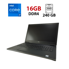 Ноутбук Dell Precision 7730 / 17.3" (1600x900) TN / Intel Core i7-8750H (6 (12) ядер по 2.2 - 4.1 GHz) / 16 GB DDR4 / 240 GB SSD / Intel UHD Graphics 630 / NoWebCam