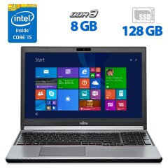 Ноутбук Fujitsu LifeBook E754 / 15.6'' (1366x768) TN / Intel Core i5-4210M (2 (4) ядра по 2.6 - 3.2 GHz) / 8 GB DDR3 / 128 GB SSD / Intel HD Graphics 4600 / WebCam / DVD-ROM