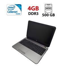 Ноутбук HP Compag 250 / 15.6" (1366x768) TN / Intel Celeron N2840 (2 ядра по 2.16 - 2.58 GHz) / 4 GB DDR3 / 500 GB HDD / Intel HD Graphics / WebCam