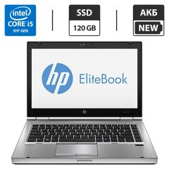 Ноутбук HP EliteBook 8470p / 14" (1366x768) TN / Intel Core i5-3210M (2 (4) ядра по 2.5 - 3.1 GHz) / 4 GB DDR3 / 120 GB SSD / Intel HD Graphics 4000 / WebCam / DVD-ROM / АКБ NEW 