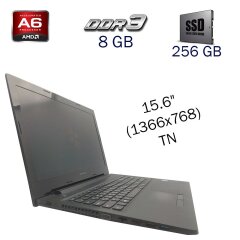 Ноутбук Lenovo G50-45 / 15.6" (1366x768) TN / AMD A6-6310 (4 ядра по 1.8 - 2.4 GHz) / 8 GB DDR3 / 256 GB SSD / AMD Radeon R4 Graphics / WebCam