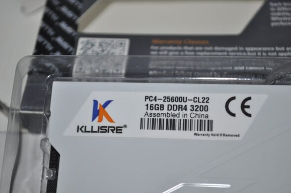 Нова оперативна пам'ять для ПК Kllisre / 16 GB / 2Rx4 / DDR4 / 3200 MHz