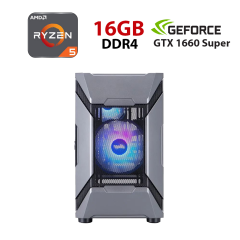 Новый игровой ПК Forsage D3-A-BK Tower / AMD Ryzen 5 5500 (6 (12) ядер по 3.6 - 4.2 GHz) / 16 GB DDR4 / 480 GB SSD / nVidia GeForce GTX 1660 Super, 6 GB GDDR6, 192-bit