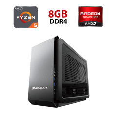 Новый игровой ПК Hunter Cougar QBX Black Tower / AMD Ryzen 5 5500 (6 (12) ядер по 3.6 - 4.2 GHz) / 8 GB DDR4 / 480 GB SSD / AMD Radeon RX 6600, 8 GB GDDR6, 128-bit