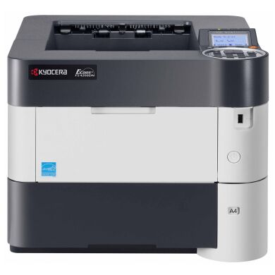 Принтер Kyocera Ecosys FS-4100DN / Лазерная монохромная печать / 1200x1200 dpi / A4 / 45 стр/мин / USB, Ethernet / Дуплекс / Кабели в комплекте