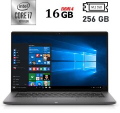 Ультрабук Б-класс Dell Latitude 7410 / 14" (1920x1080) IPS Touch / Intel Core i7-10610U (4 (8) ядра по 1.8 - 4.9 GHz) / 16 GB DDR4 / 256 GB SSD M.2 / Intel UHD Graphics / WebCam / Windows 10 лицензия
