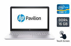 Ультрабук Б-класс HP Pavilion 15-cc665cl / 15.6" (1920x1080) IPS Touch / Intel Core i7-8550U (4 (8) ядра по 1.8 - 4.0 GHz) / 16 GB DDR4 / 256 GB SSD /  Intel UHD Graphics 620 / WebCam / HDMI