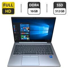 Ультрабук Б-класс HP ZBook Firefly 14 G8 / 14" (1920x1080) IPS / Intel Core i7-1185G7 (4 (8) ядра по 1.2 - 4.8 GHz) / 16 GB DDR4 / 512 GB SSD / Intel Iris Xe Graphics / WebCam