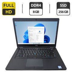 Ультрабук Dell Latitude 5480 / 14" (1920x1080) TN / Intel Core i5-6300U (2 (4) ядра по 2.4 - 3.0 GHz) / 8 GB DDR4 / 256 GB SSD / Intel HD Graphic 520 / WebCam